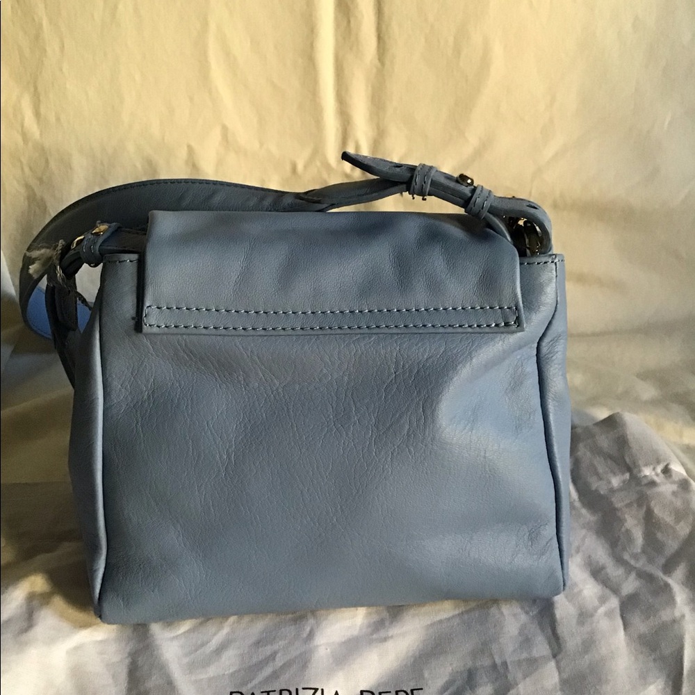 NWT, PATRIZIA PEPE Blue Baby Crossbody Bag.